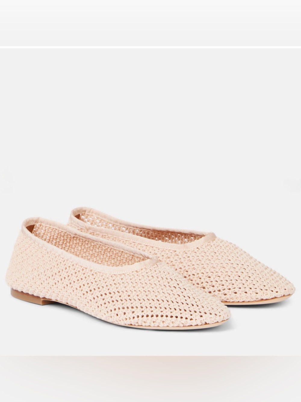 STAUD Alba ballet flats Crochet Cream, NWOB, 8.5, 38.5